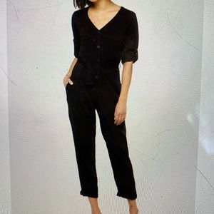 Cloth & Stone Black Utility Jumpsuit
